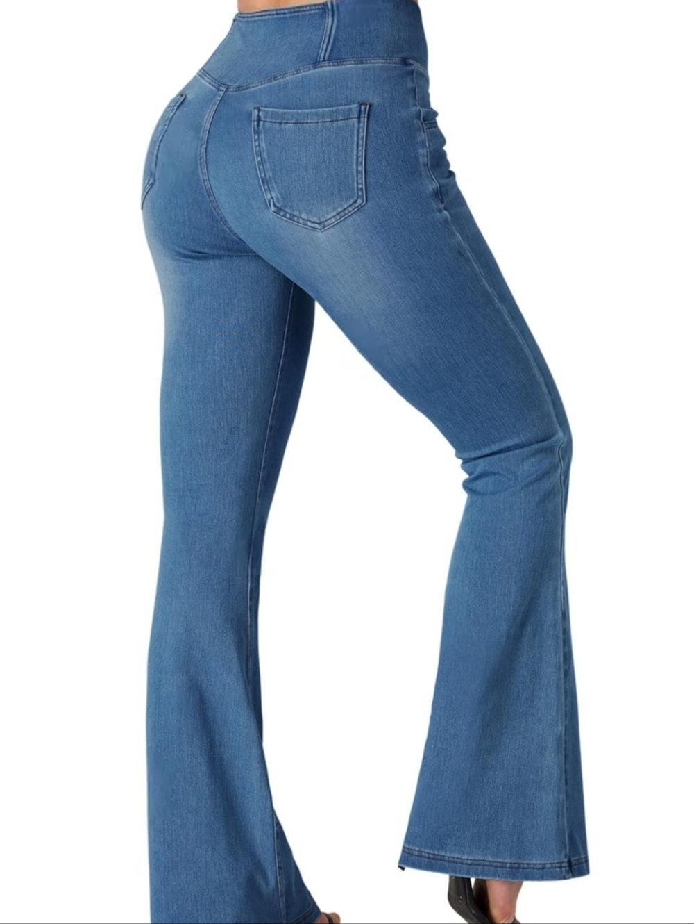 NWT Blue Rose High-Waist Flare Jeans in Light Blue - Picture 8 of 14